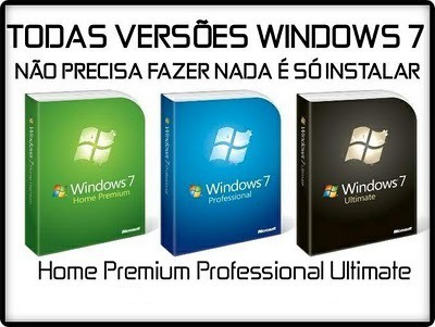 Windows 7 Todas as versões registrada e ativada - Starter , Home Basic , Home Premium , Profissional , Enterprise e Ultimate - Só R$ 70,00